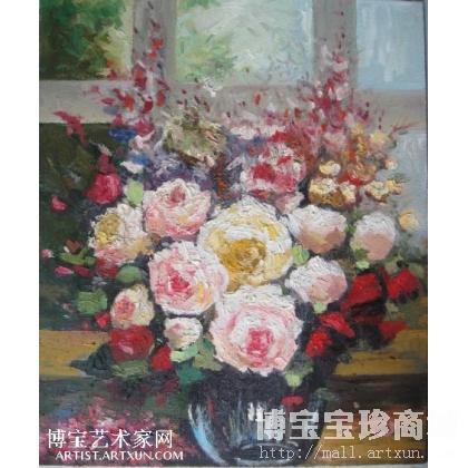张海英《静物花卉4》 类别: 油画X